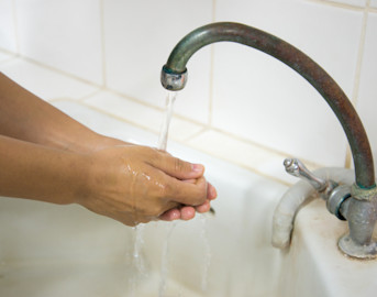 washing hands