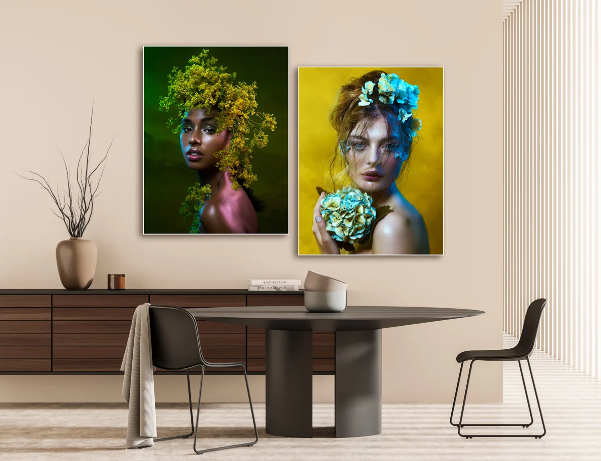 Wall showing Bella Kotak´s art. Wall showing Bella Kotak´s art.