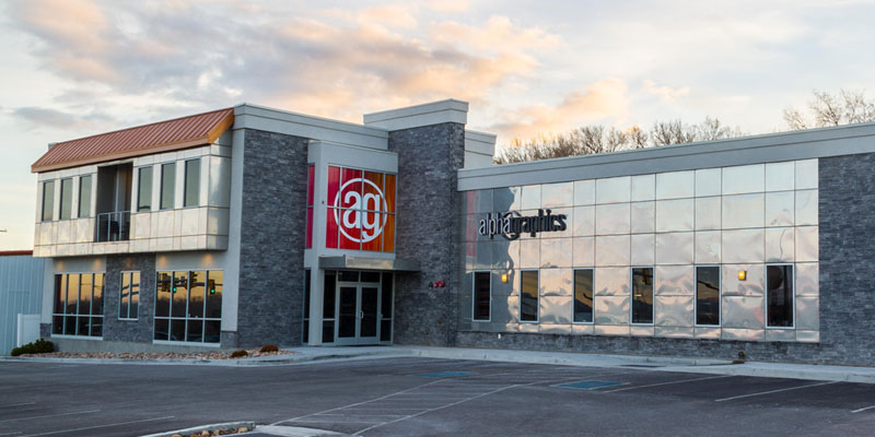 Photo of the AlphaGraphics building in Sandy, UT