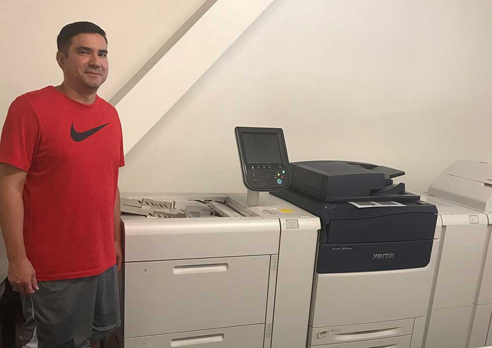 Minuteman Press of The Colony Texas with their Xerox Versant 280 Press