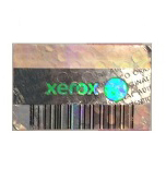 Manipulated authorization label with number removed, label reused