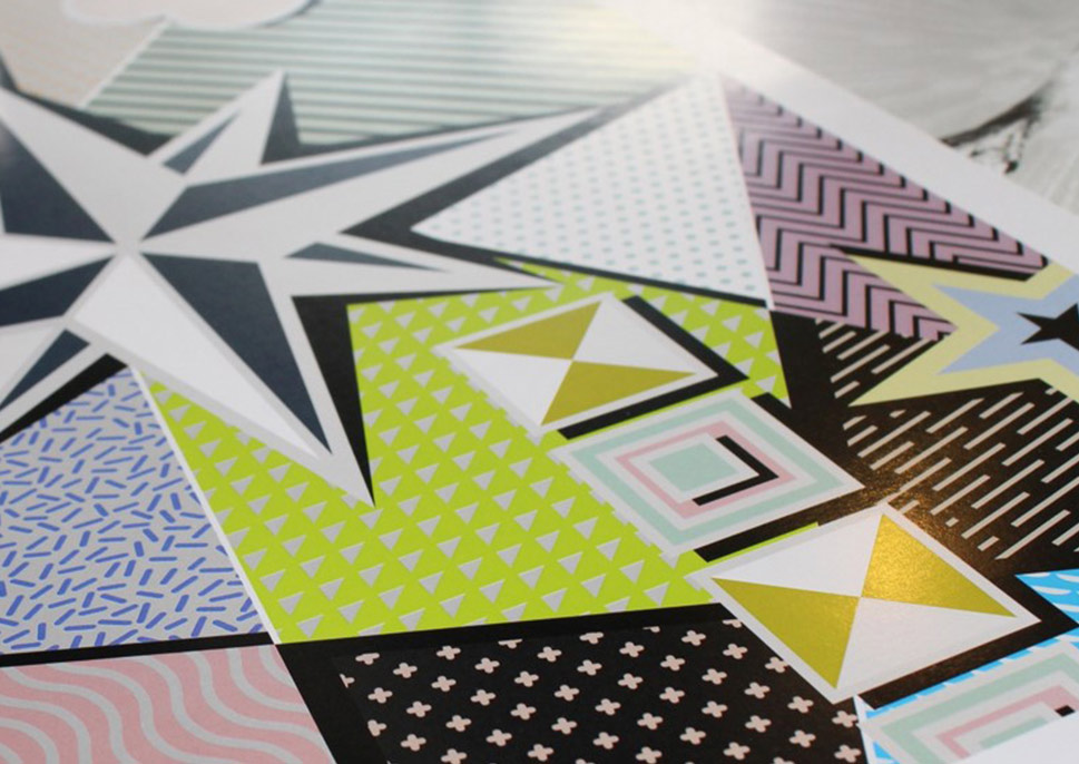 Mixed Metallics print sample