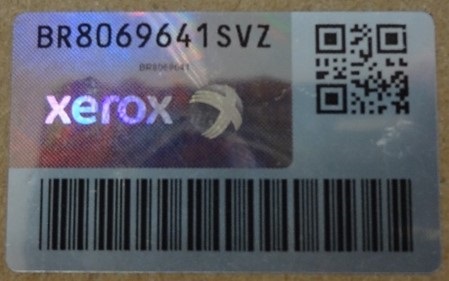 2018 - 2024 Genuine Xerox Toner label
