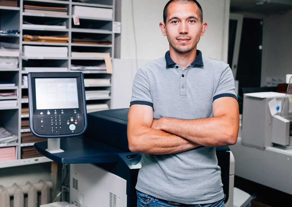 Oleg Nekrasov of Craft Printing House with their Versant 180 Press