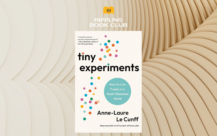 Photograph of a book called Tiny Experiments by Anne Laure Le Cunff