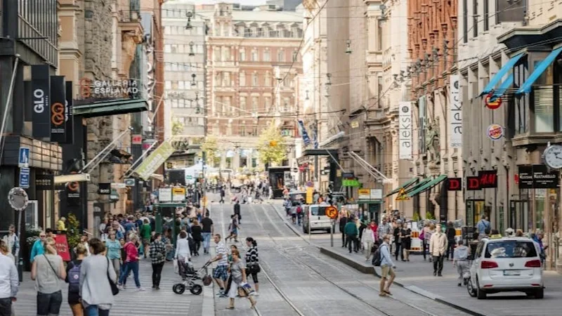Aleksanterinkatu, Alexandersgatan i Helsinfors.