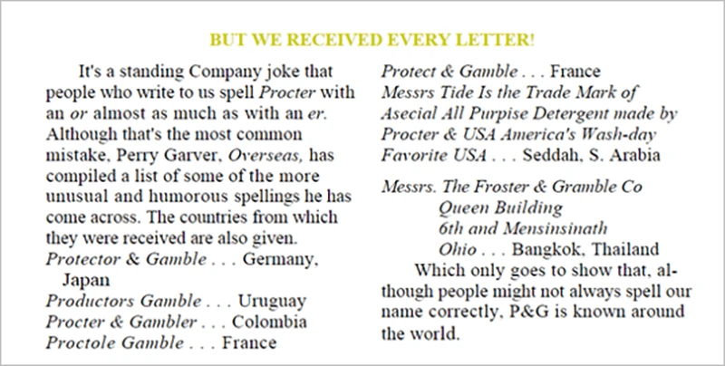 But we saved every letter