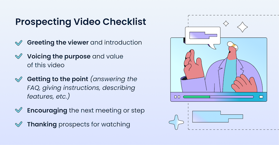 prospecting video checklist