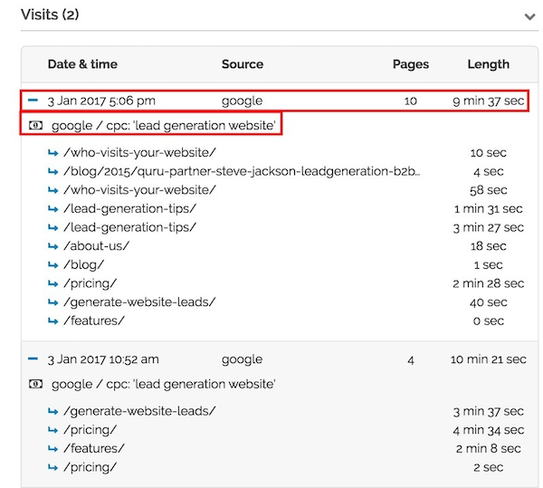 leadfeeder example