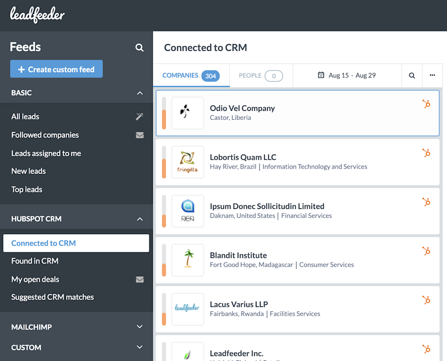 lead scoring martech stack crm connection