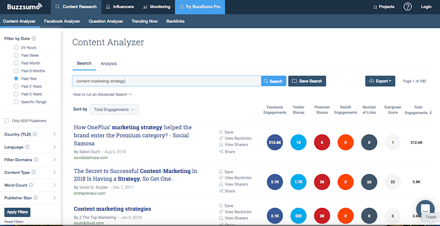 Inbound Marketing Tools BuzzSumo