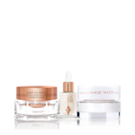 Magic Water Cream, Eye Rescue and Magic Serum packaging Magic Water Cream, Eye Rescue and Magic Serum packaging