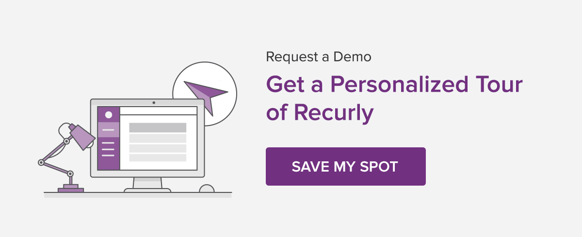 Request a Recurly demo banner
