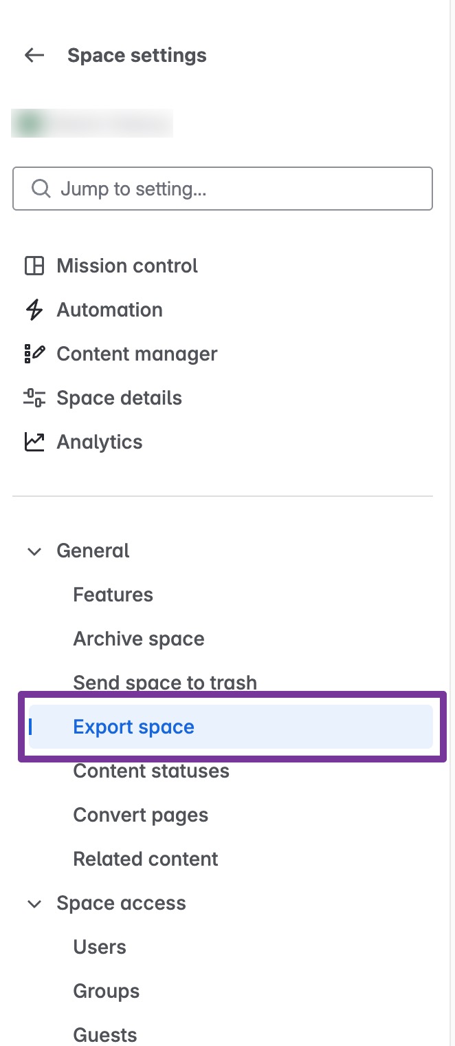 Export space