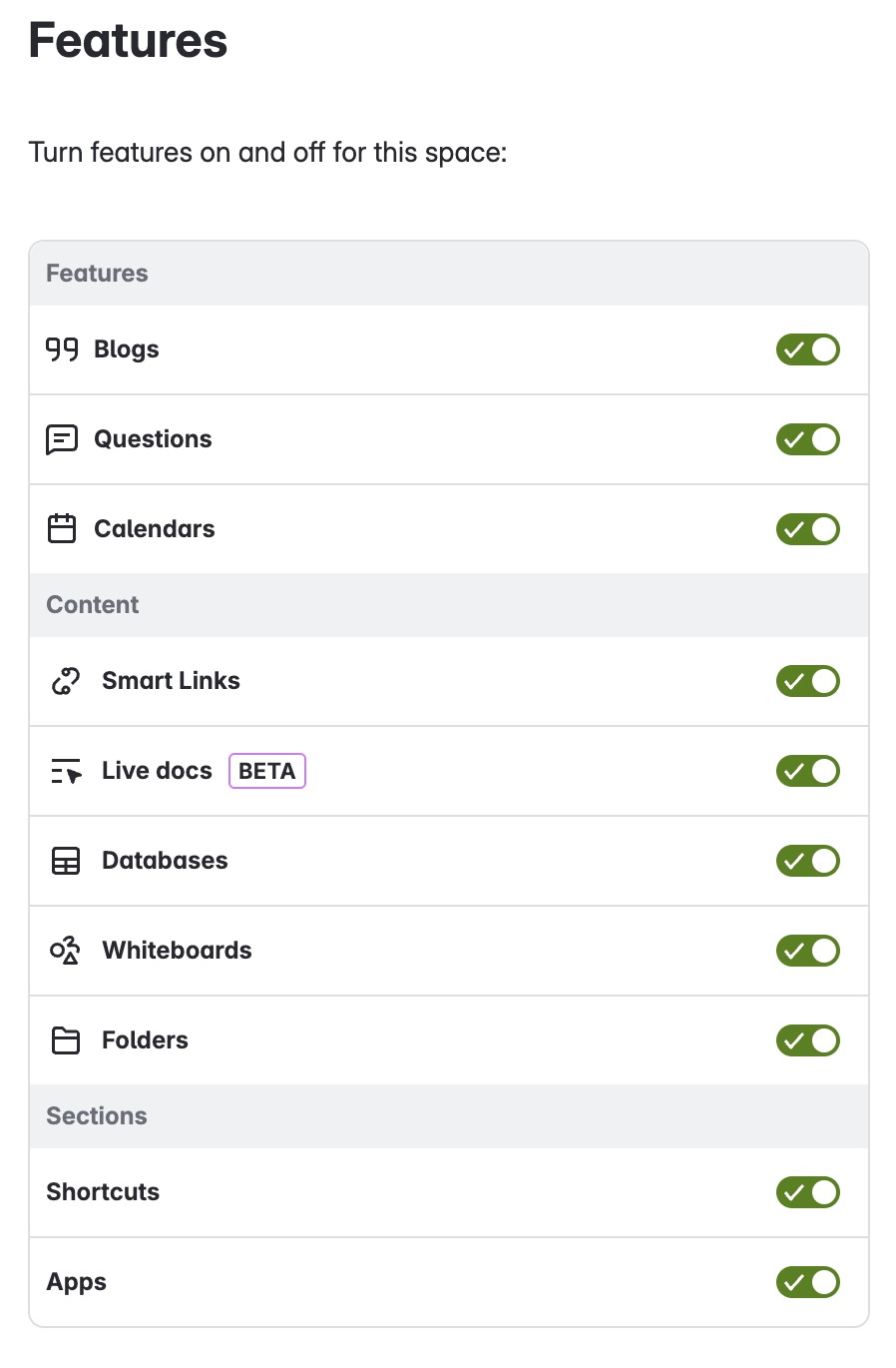 Edit what appears in your space sidebar.