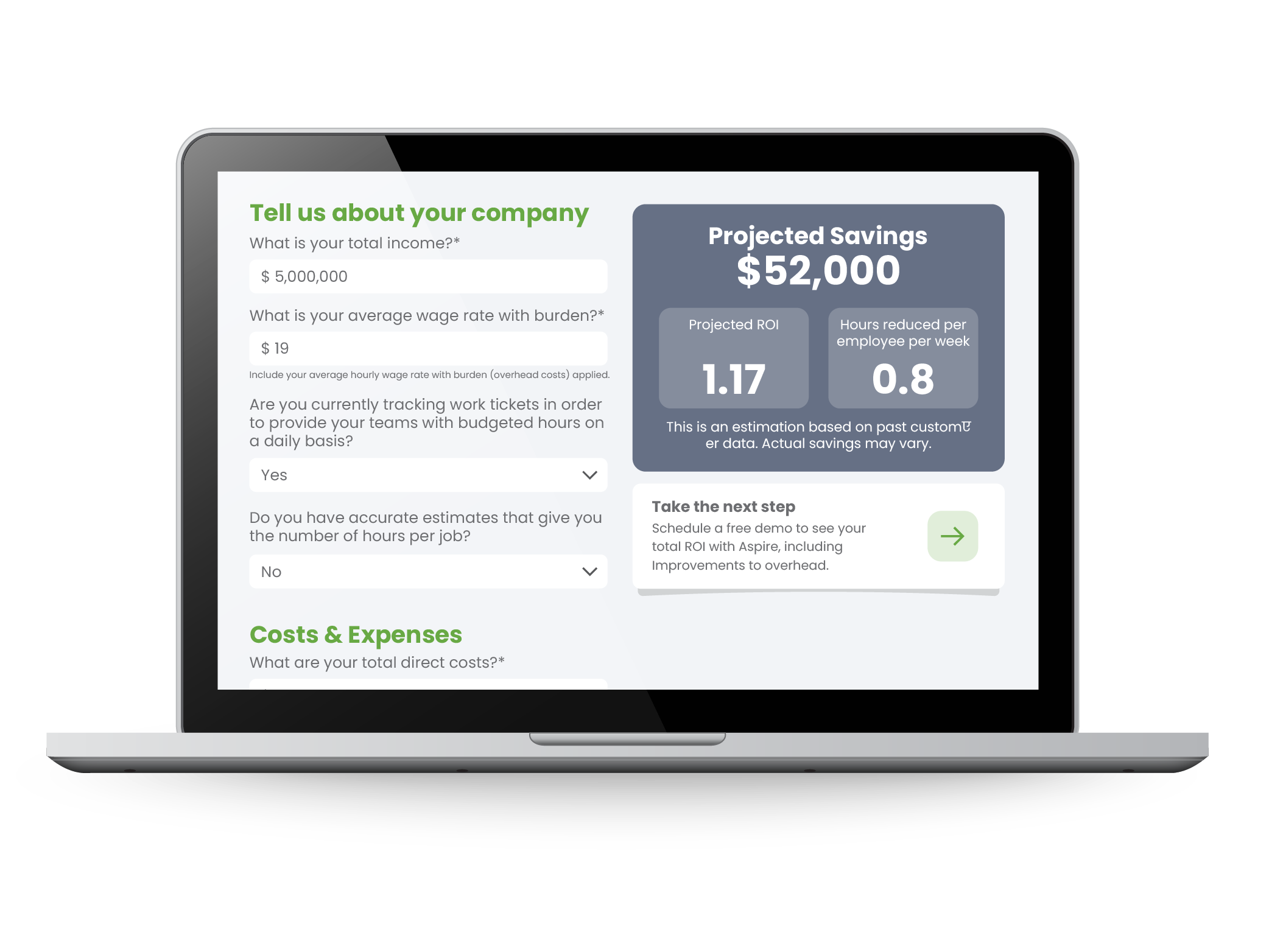 ROI calculator for janitorial companies