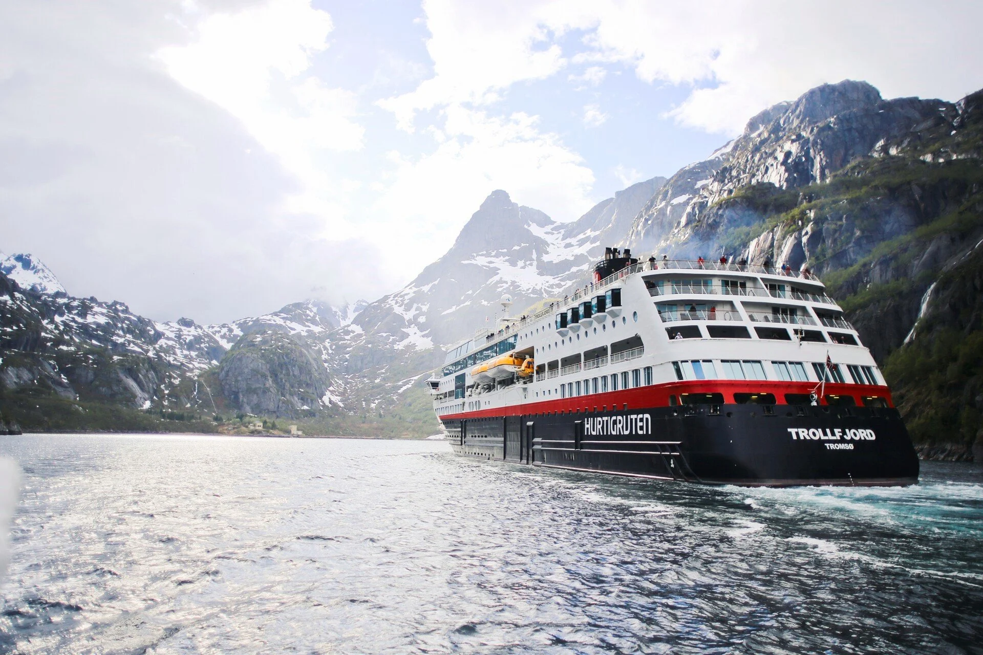 MS Trollfjord sailing the North Cape Line in Norway