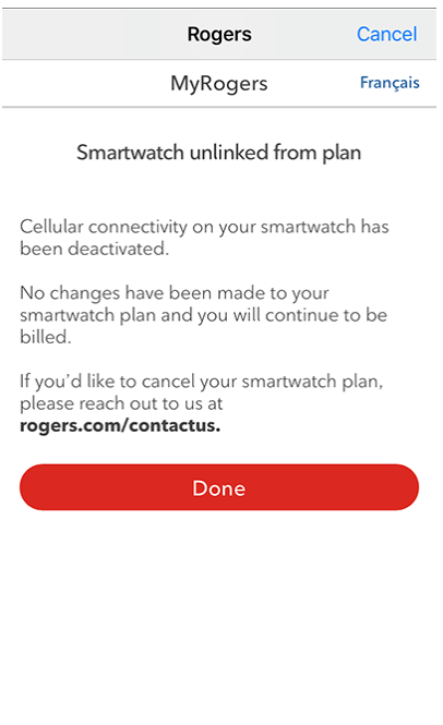 Apple Watch Screen Unlinking - Unlink Done Page - EN