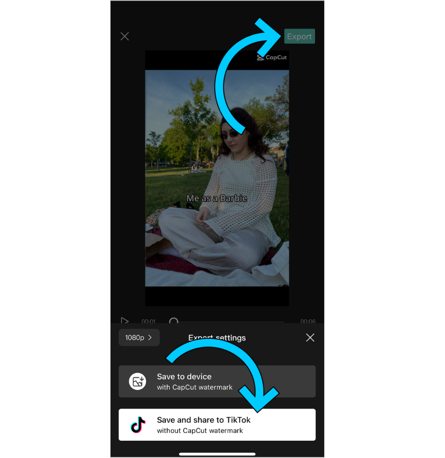 How to export your CapCut template to TikTok without the CapCut watermark.