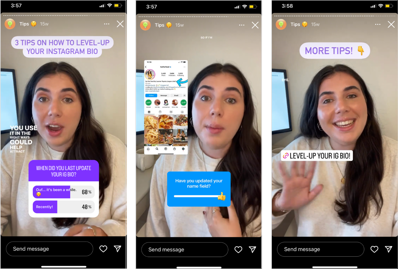 Later Media provides social media advice on their Instagram stories