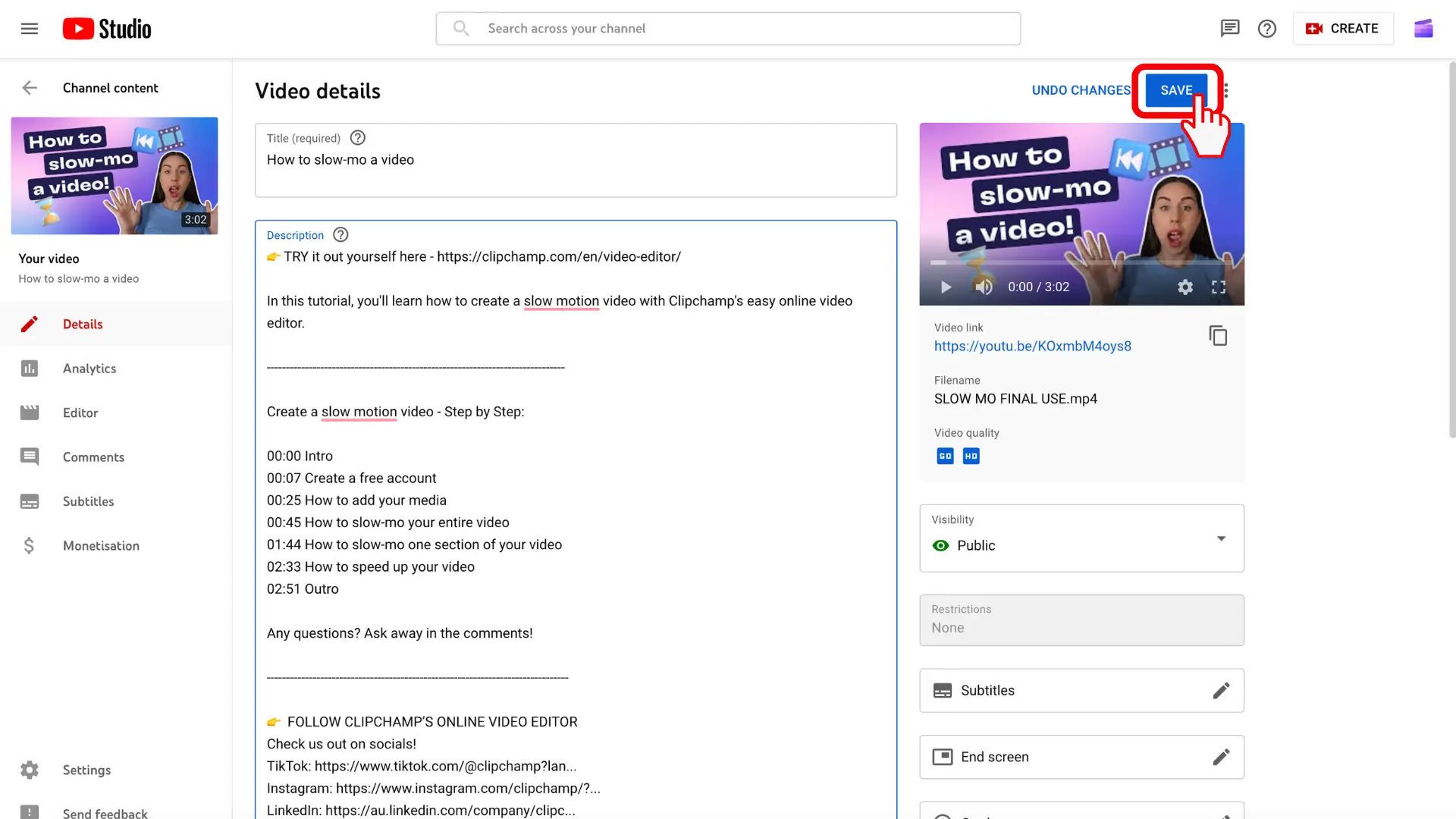 Den ultimate guiden til YouTube-beskrivelser – trinn 3