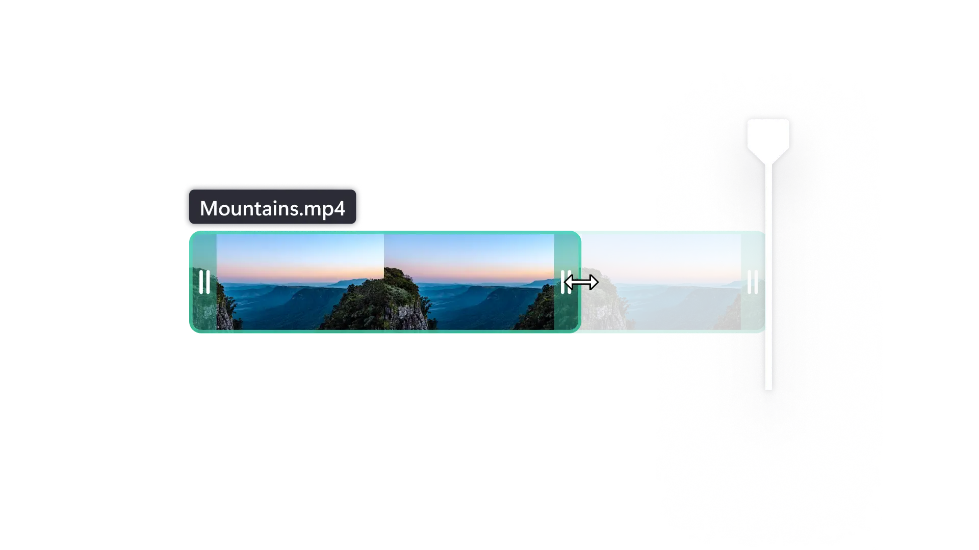 Наглядный пример кадрирования ролика в Clipchamp