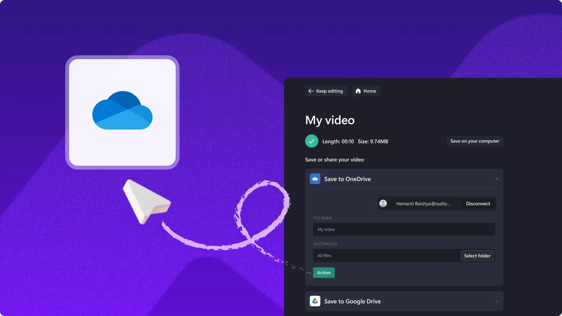Clipchamp OneDrive Hero