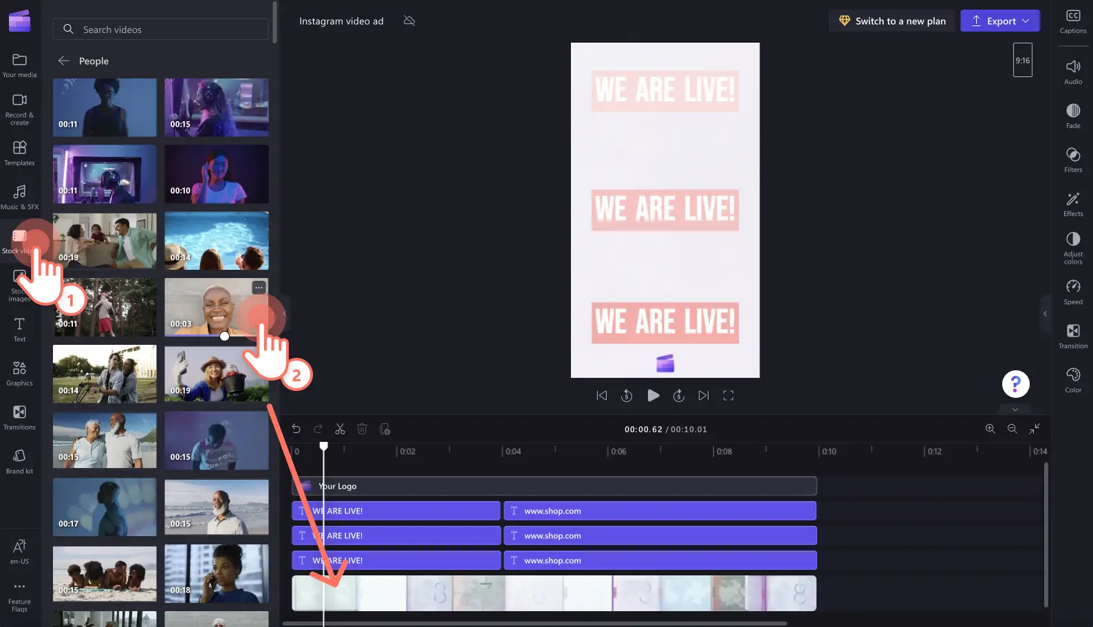 Instagram video ads - step 2d