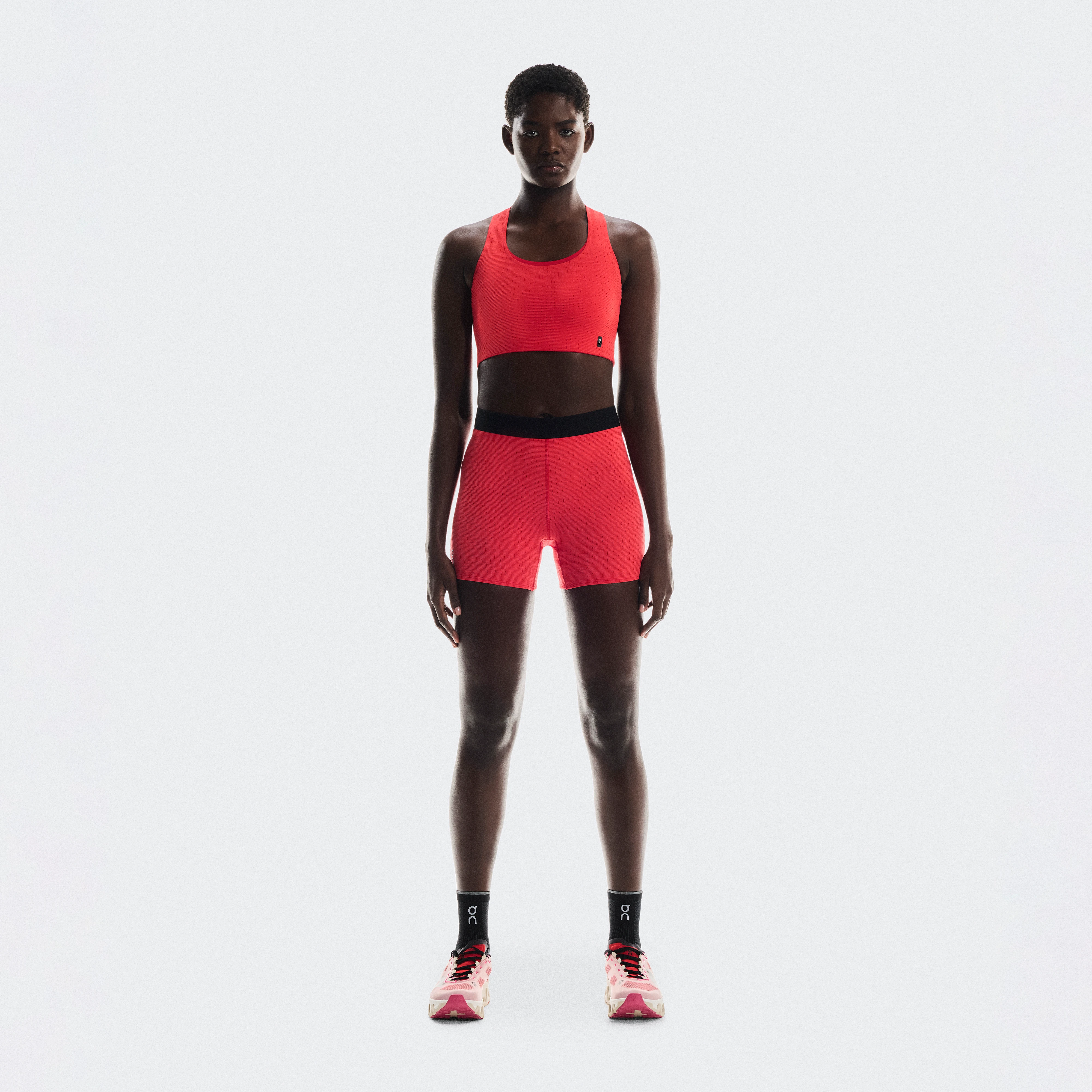 On Pace Tights Short Red Women Women – Running, pockets, CleanCloud® Tights