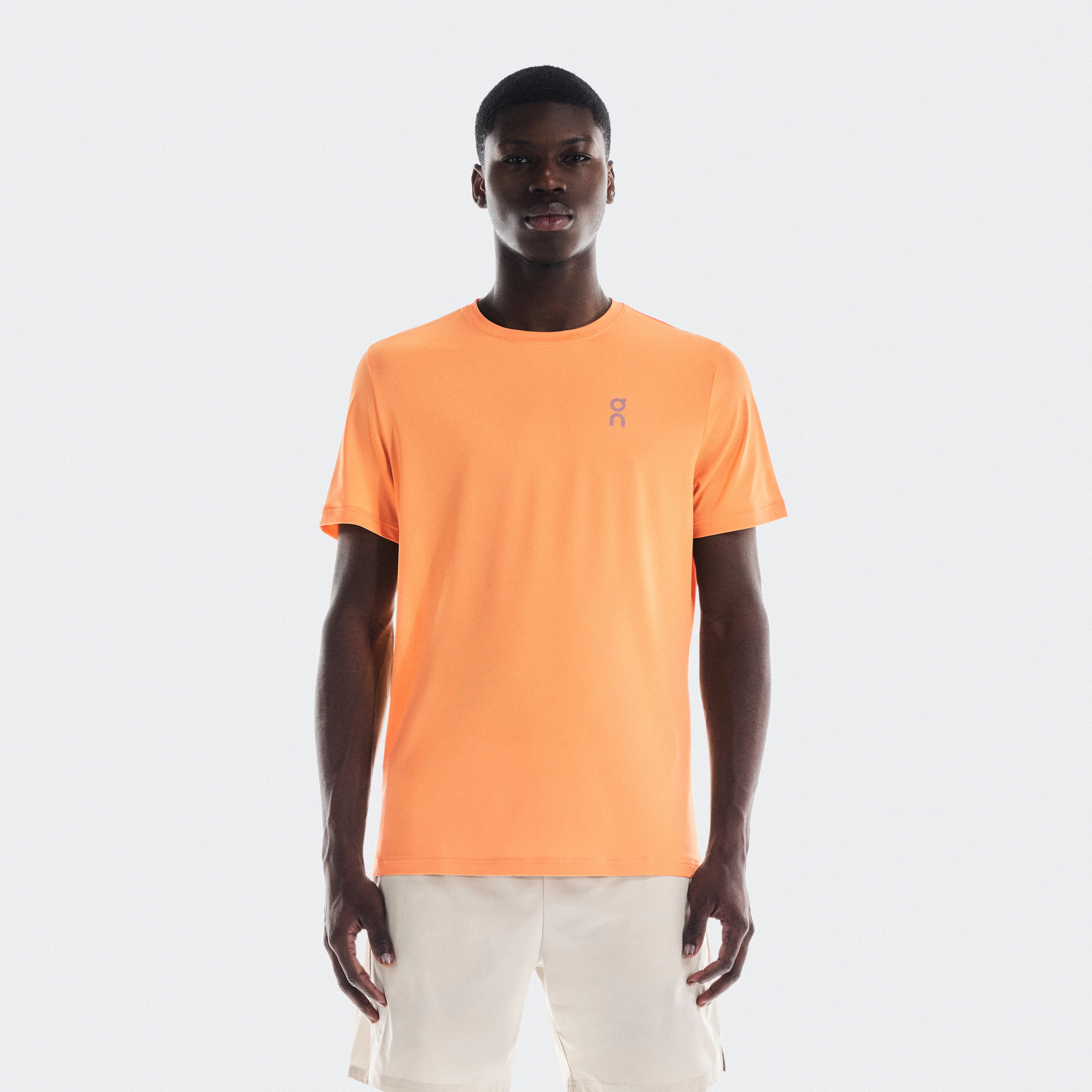 On Core-T Orange Men Men – Lightweight, versatile, running Tops and t-shirts