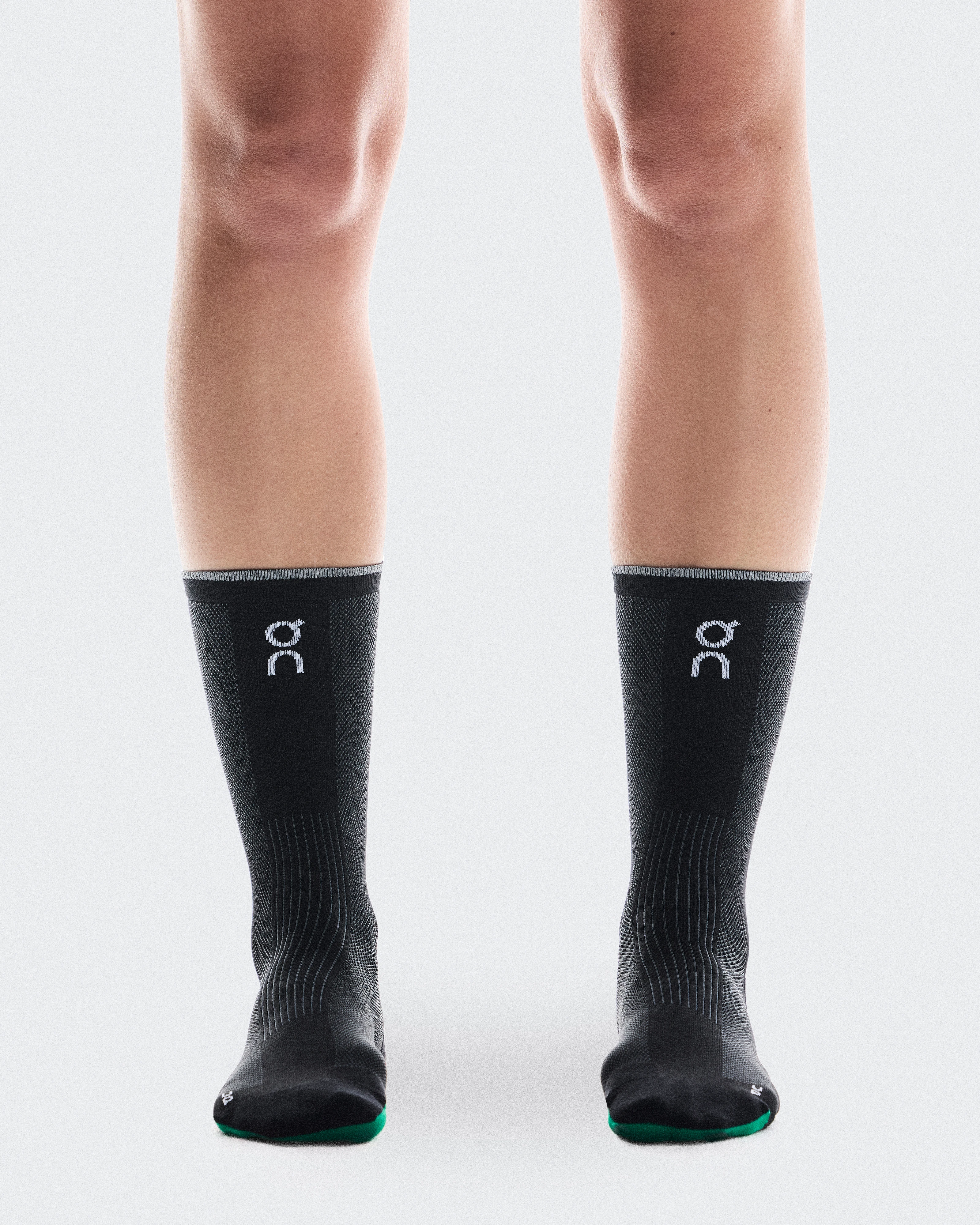 On Elite Run Sock High Black & Magnet Unisex Socks