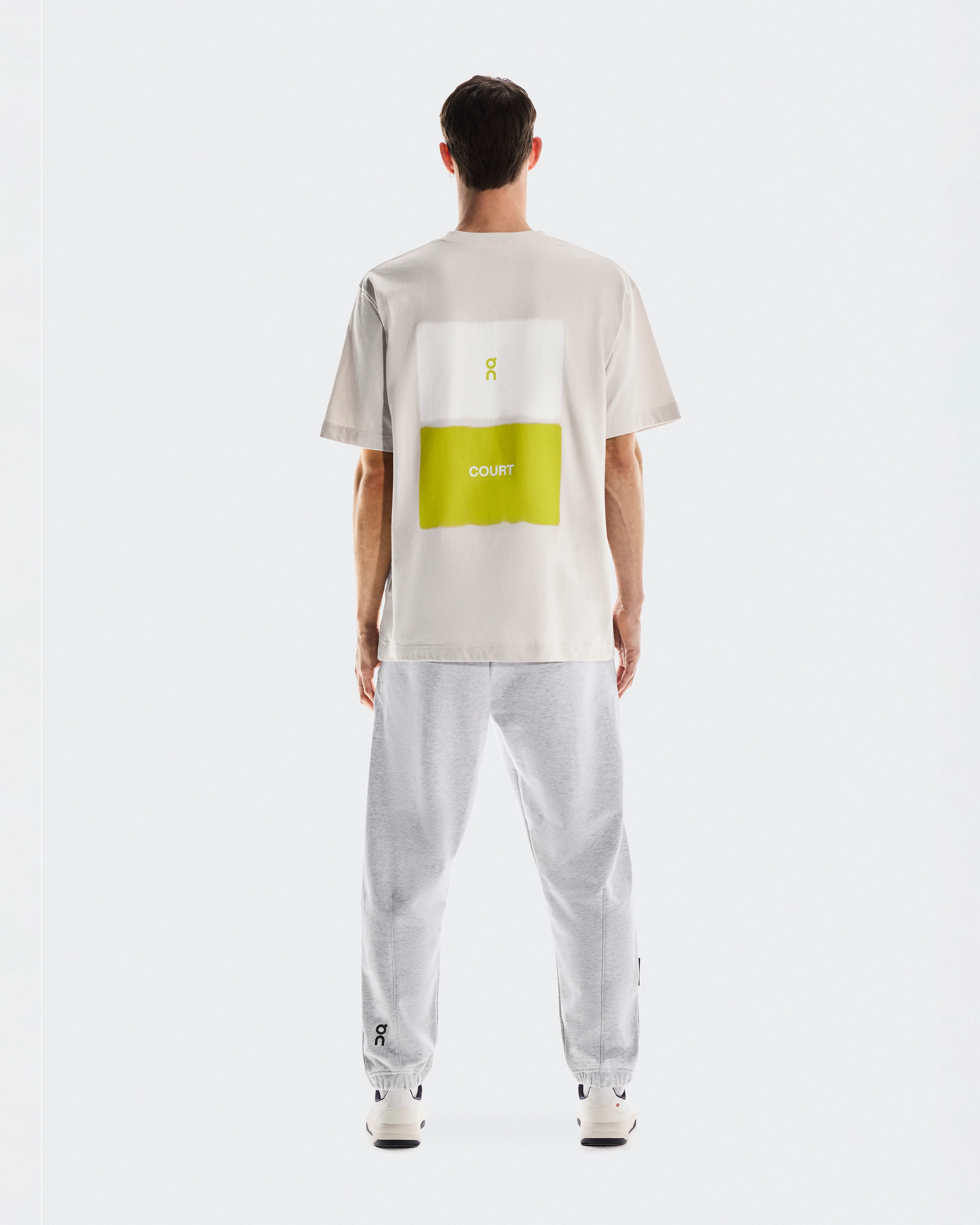 On Club-T Graphic Tennis Silver Men Tops and t-shirts