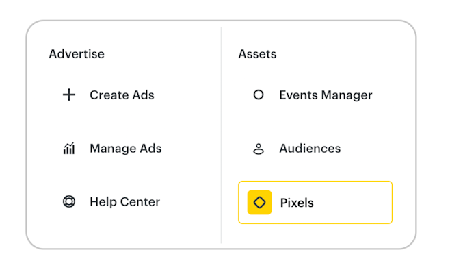 Screenshot of the first step in installing the Snap Pixel