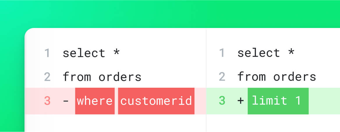 View diffs with PopSQL