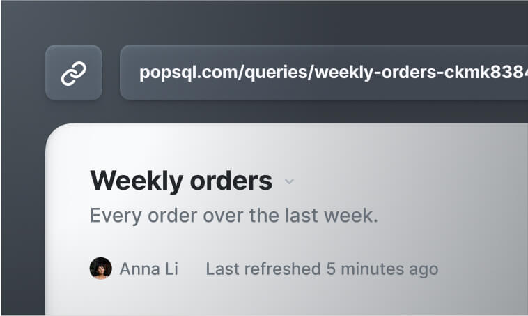 Share links with PopSQL