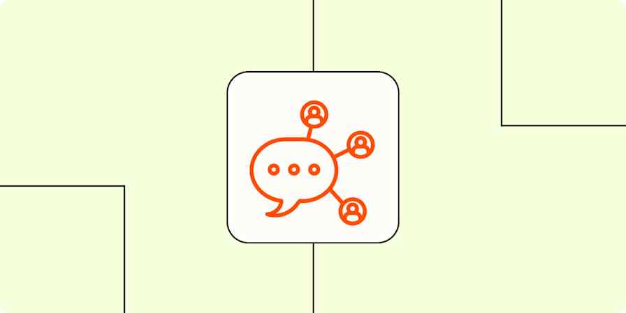 A hero image with an icon representing communication