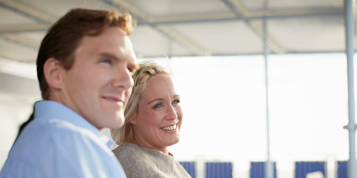 Couple enjoying DFDS ferry Couple enjoying DFDS ferry
