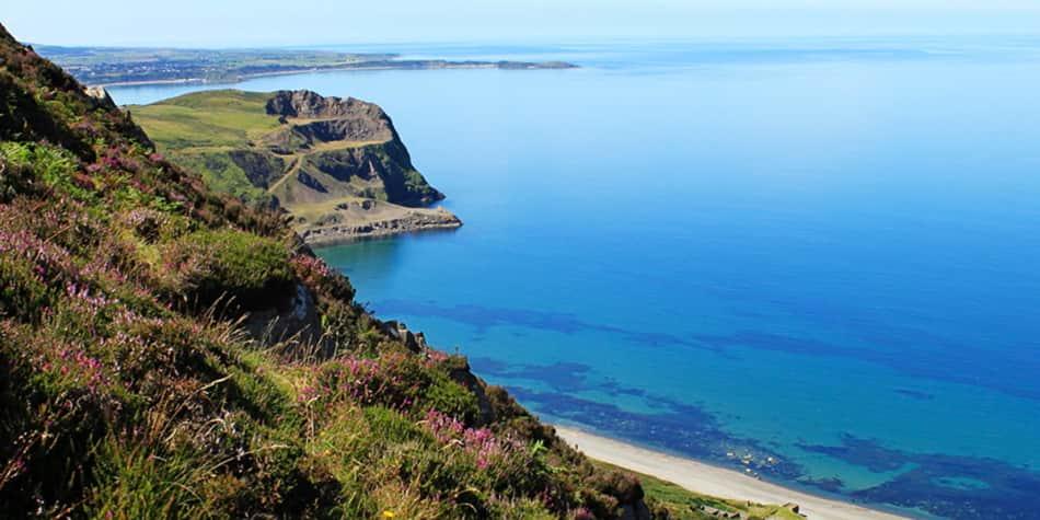 Beautiful view of blue sea in Wales Wales coastline