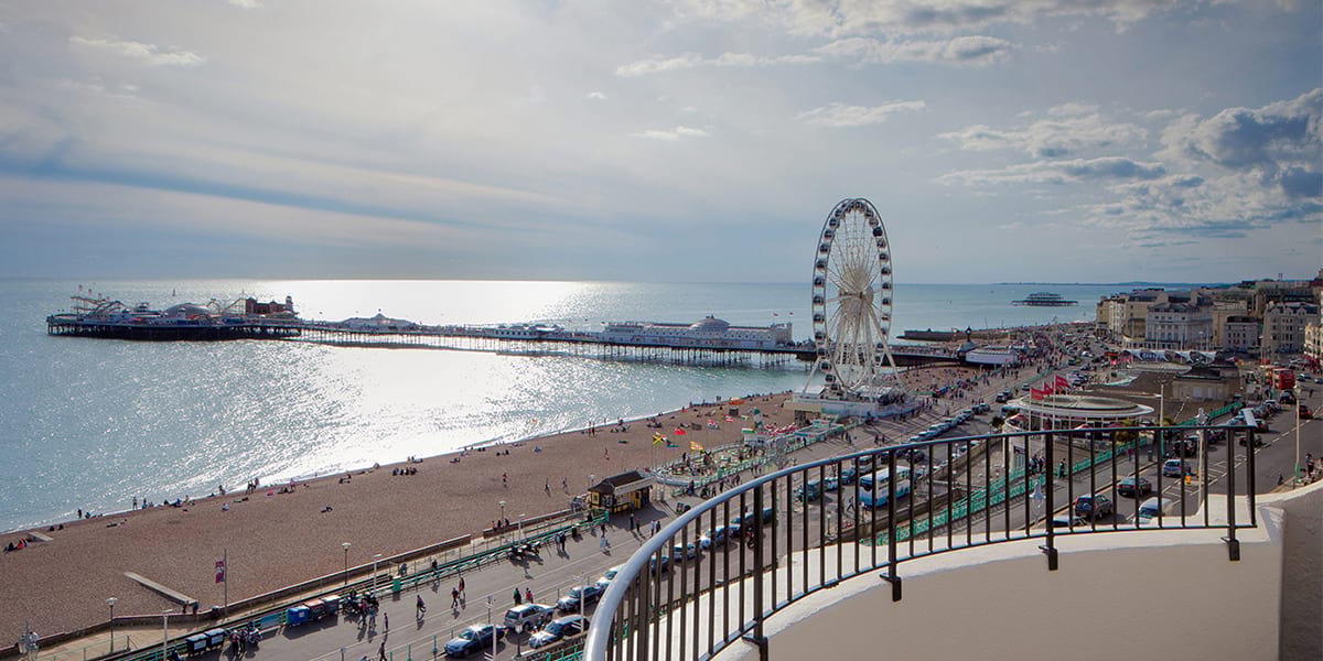 La playa de Brighton en Inglaterra Brighton Beach