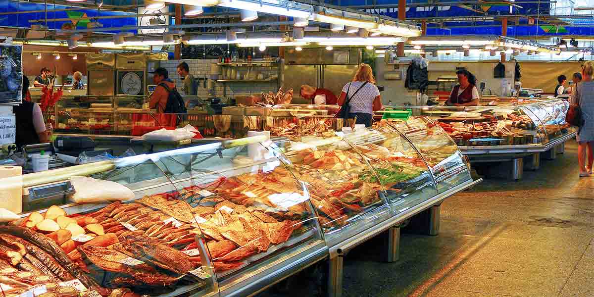 Food counter in Riga Culinary Riga