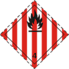 GHS hazard pictogram showing division 4 (flammable solids)