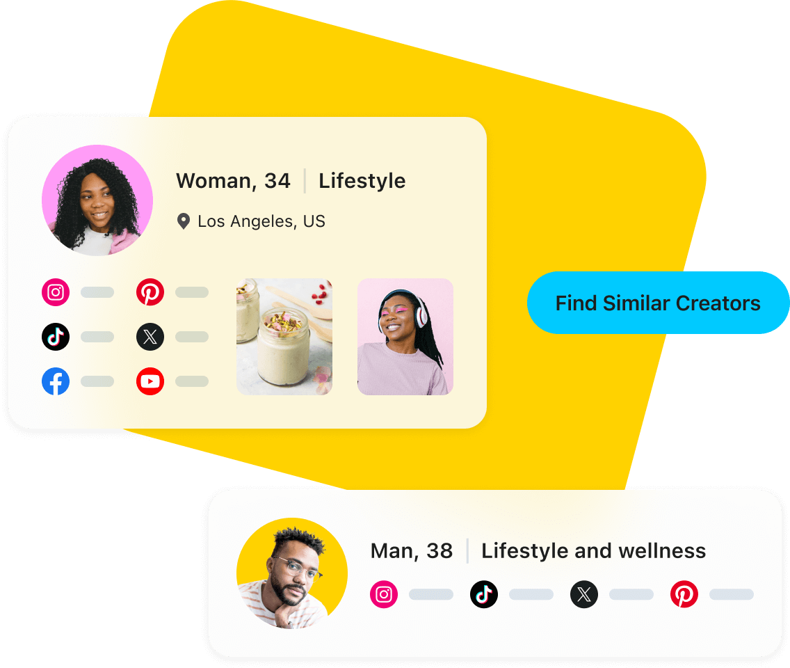Later Influencer database highlighting how to find similar creators