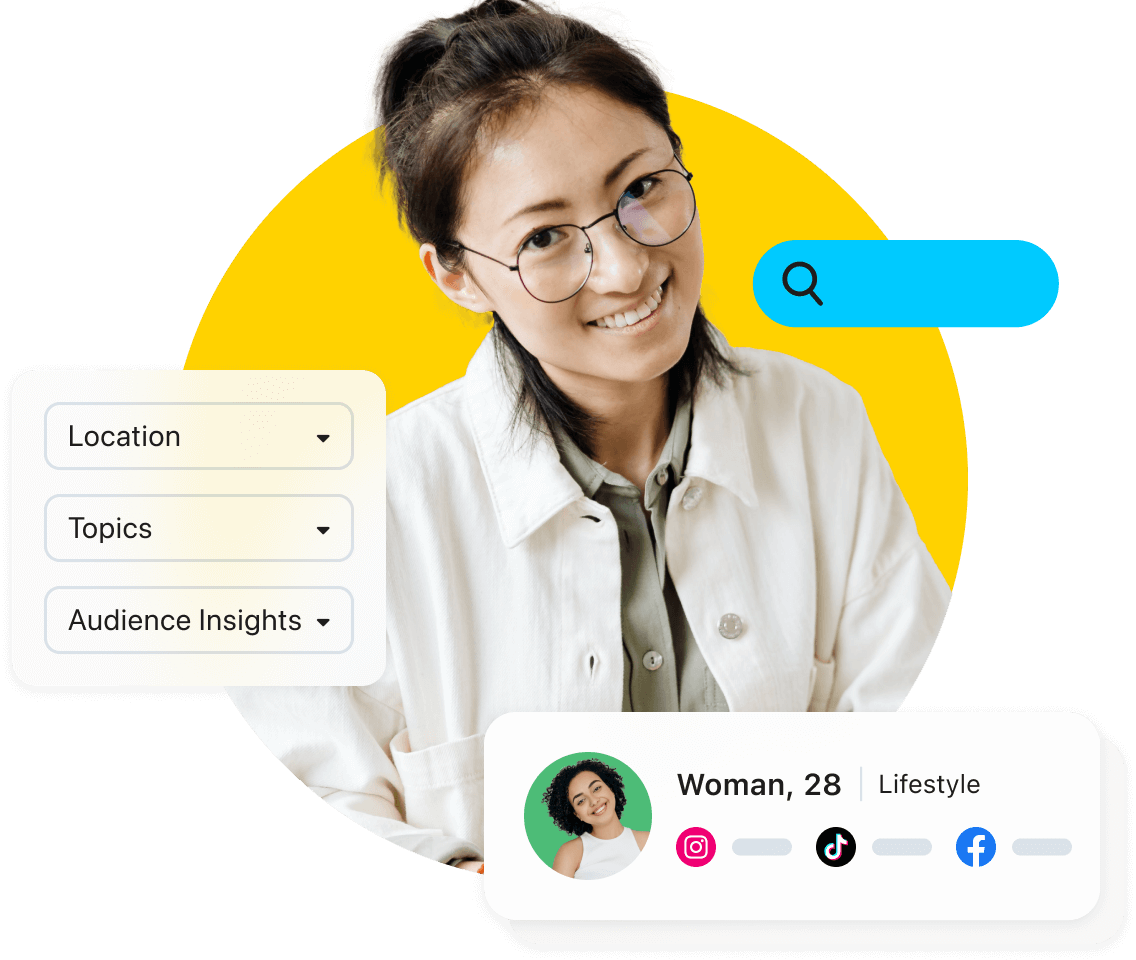 User uses the Later Influencer Search tool to find a lifestyle influencer