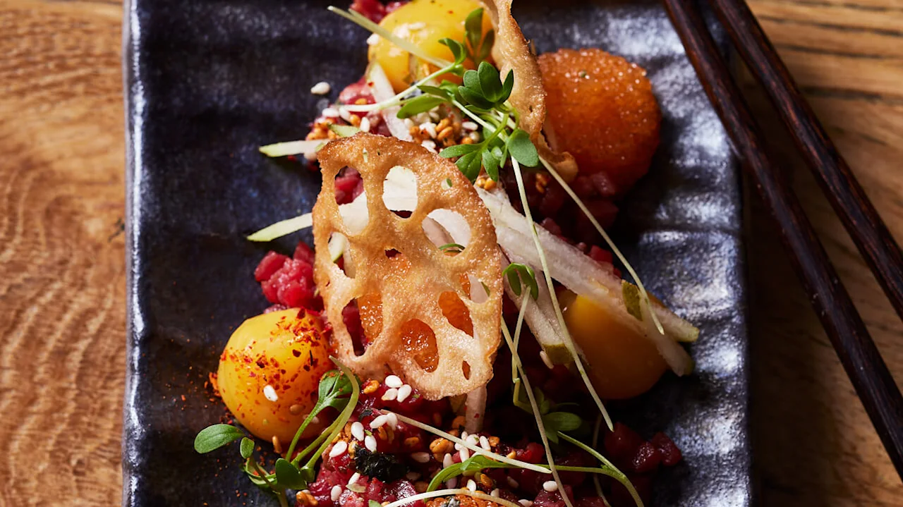 Colorful food at restaurant OGBG in Gothenburg.