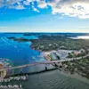 View of Stenungsund by the sea.