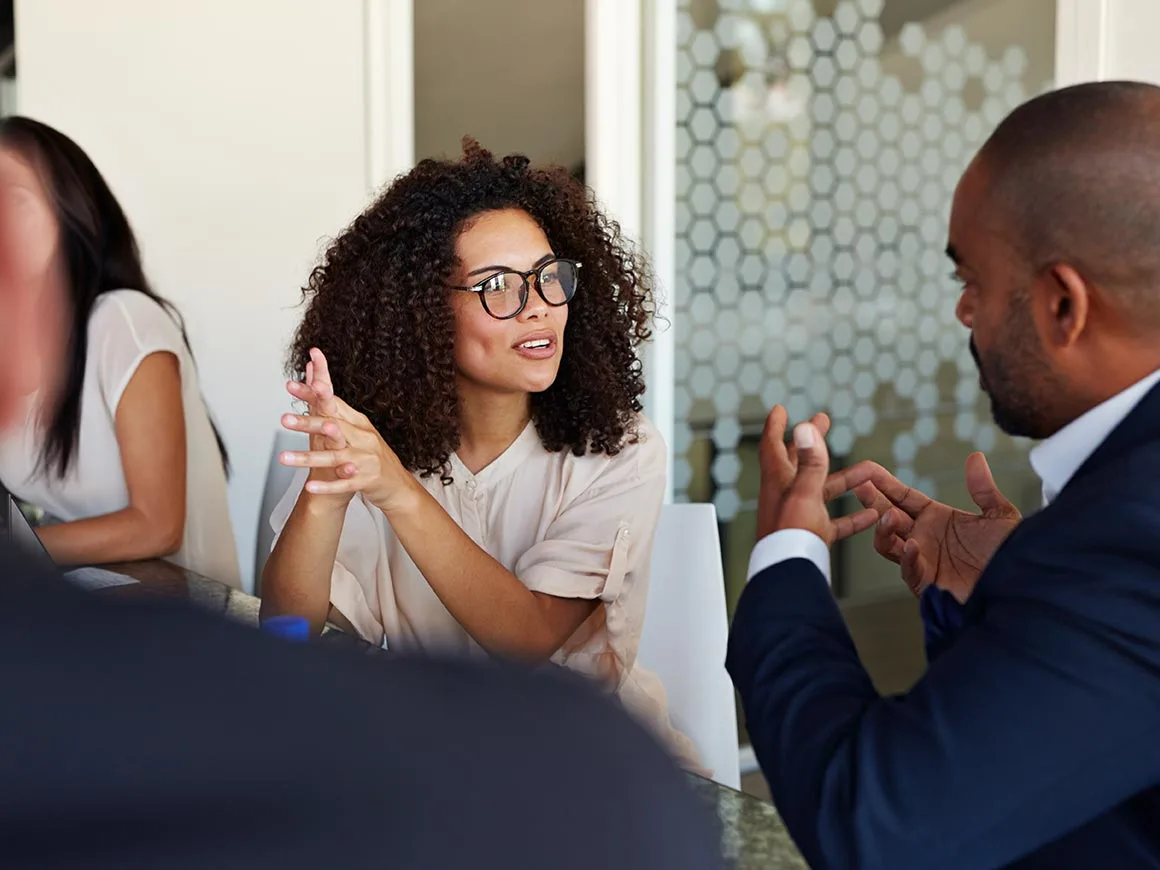 Research administrators in a meeting