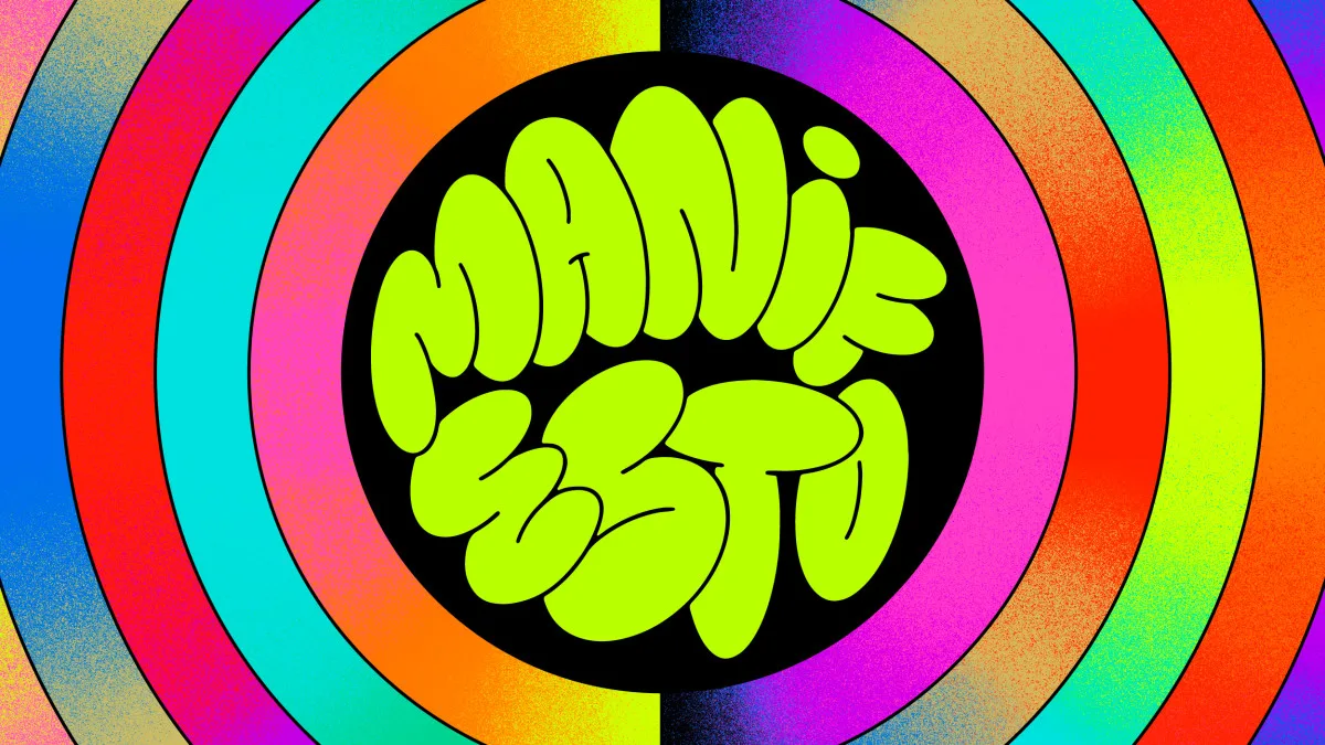 Colourful artwork for Manifesto