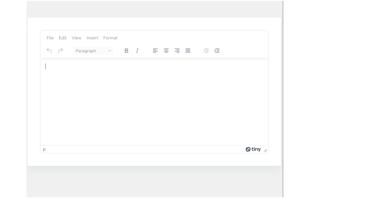 TinyMCE working with the react integration