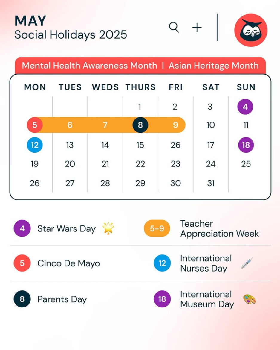 Días festivos de febrero de 2025 para las redes sociales