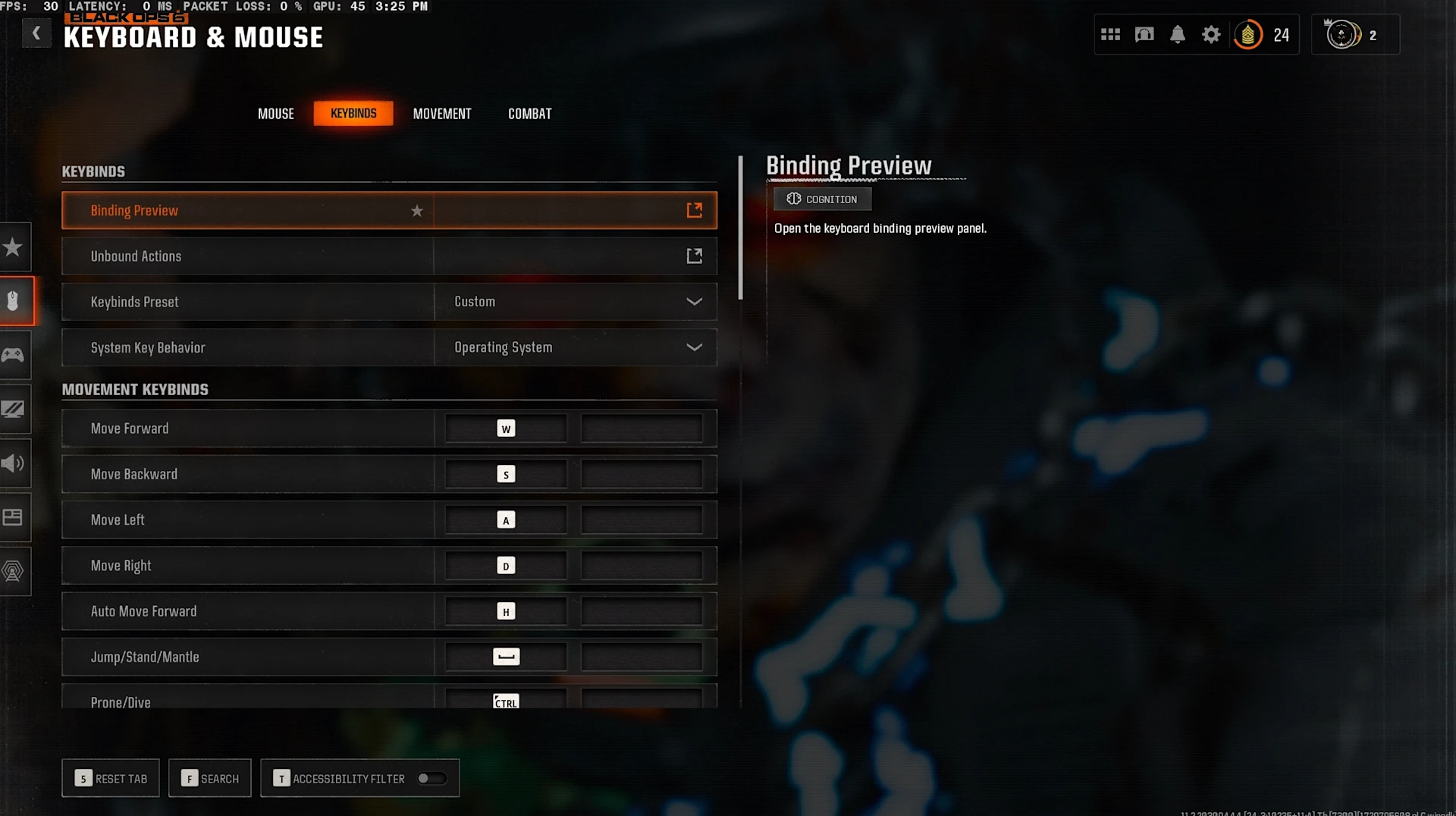 A screenshot of Black Ops 6 Multiplayer settings
